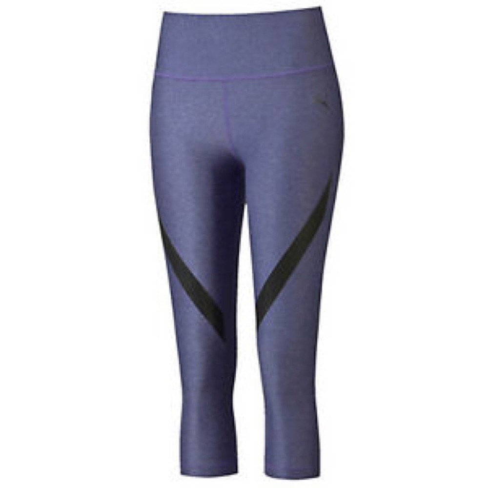 PUMA PWRSHAPE 3/4 Tights Capri Leggings Blue Large